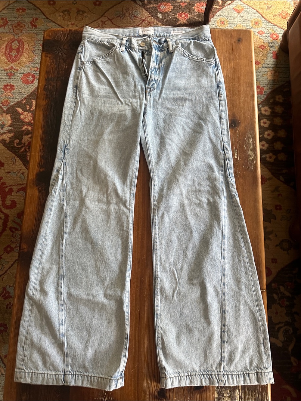 Light Blue Women's Denim Jeans - Casual Wide Leg By FRAME
